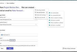 Many automation scenarios follow familiar patterns, routing documents for review, notifying Teams when content changes, or kicking off follow-up tasks based on list updates. The refreshed workflow creation experience in SharePoint makes these scenarios easier to build by guiding users through a simple, structured setup.