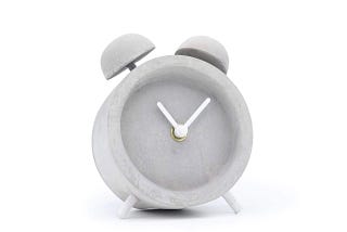 Stylish Concrete Table Clock with Silent Sweep Movement | Image