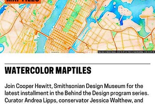Save the date! Stamen & Smithsonian in dialogue about museums & maps