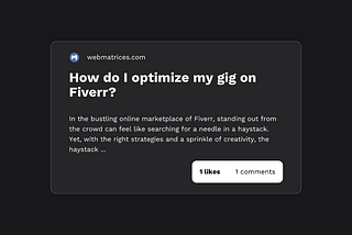 How do I optimize my gig on Fiverr?