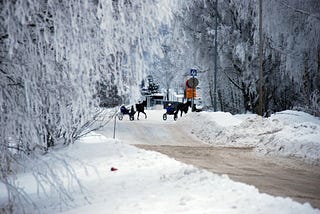 Slippery Winter Road