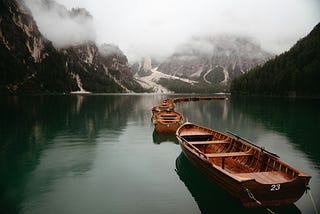 The famous boats of Lago di Braie