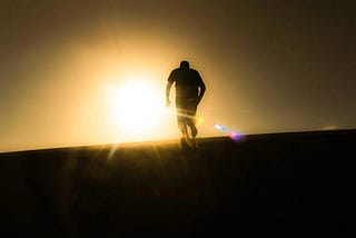A man running