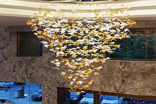 Glass Maple Leaf Hanging Light for Staircase — Seus Lighting