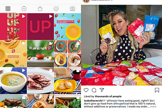 Liv Up’s Instagram Feed and Partnership with Influencers