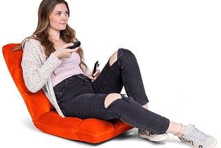 birdrock-home-adjustable-14-position-memory-foam-floor-chair-gaming-chair-orange-1