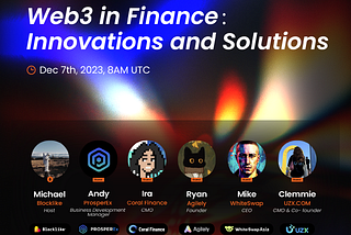 Web3 in Finance: Innovations and Solutions | Blocklike 第 26 期即刻链接直播活动顺利开展