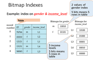 Bitmap indexes