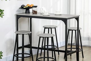 homcom-5-piece-counter-height-bar-table-and-chairs-set-grey-1