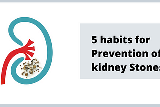 5 habits for Prevention of kidney Stones