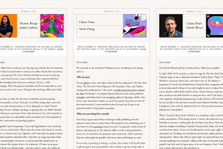 Three subscriber newsletters.