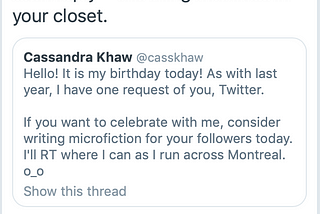 Microfiction Marathon!