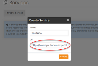 Embed a YouTube video/playlist as a Service or Widget