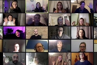 The visitors of the first UX UI Riga online meetup in 2021