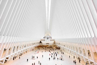 People moving is a large public transit space