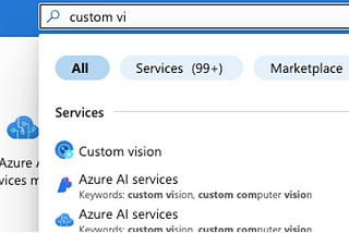 MS Azure AI Services: Custom Vision