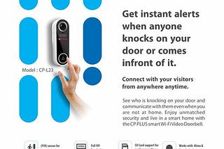 Now, homes become safer than ever with the CP PLUS Smart Wi-Fi Video Door Bell