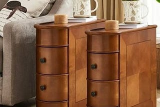 tribesigns-chairside-end-table-set-of-2-two-drawer-narrow-side-table-fully-assembled-brown-size-2-pc-1