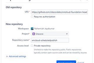Creating an XM Cloud Project from an Existing Sitecore Solution in Bitbucket