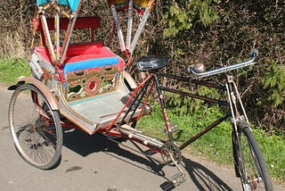 A rickshaw