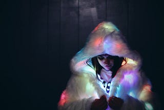 girl in a white coat