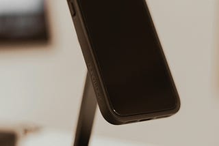 iPhone wireless charger desk setup