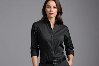 Womens-Black-Button-Down-Shirt-1