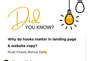 Why HOOKS matter in LANDING PAGE & WEBSITE COPY?