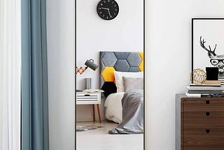 charmaid-full-length-mirror-59inch-x-22inch-large-rectangle-bedroom-mirror-black-1