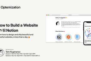 How to Build a Notion Website — Live Event