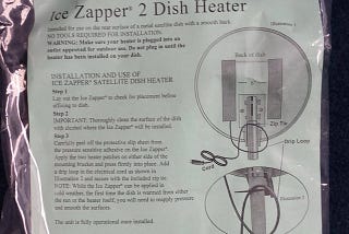 Manual Ice Melting Satellite Dish Heater | Image