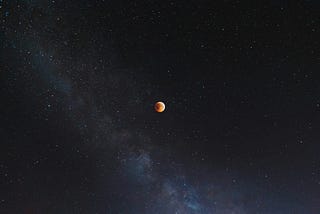the full moon bathed in blood