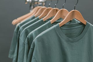 T-shirts on hangers