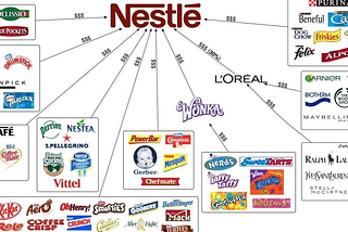 Nestle’s subsidiary brands. Nestlé is partnered with L’Oreal which shares a 30% profit. Courtesy: Lakota People’s Law Project