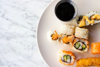 Sushi and Ketchup — an unlikely pair