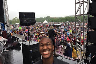 Me backstage at the 2017 DC March for Science