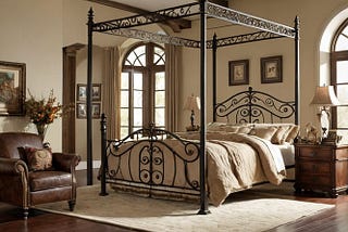 Black-Metal-Canopy-Bed-1