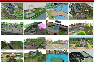 【建築3D Sketchup模型-精選20個公園景觀3D Sketchup模型 V1】