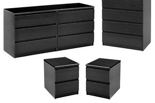 home-square-4-piece-set-with-6-drawer-dresser-5-drawer-chest-and-two-nightstands-black-1