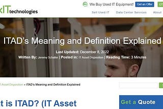 What Is ITAD (IT Asset Disposition)? Definition & Services Explained