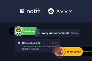 Notifi and Avvy Integration: Improving Communications for Avalanche Domain Holders