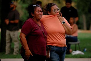 Robb elementary school students were transported to the civic center in Uvalde, Texas where their parents awaited them.