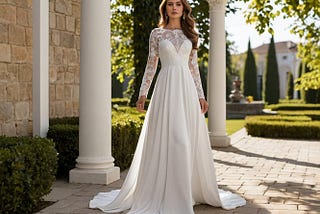 White-Long-Dresses-With-Sleeves-1
