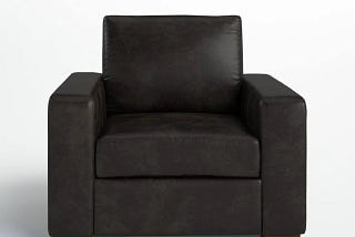 Premium Top Grain Leather Club Chair with Cushions | Image