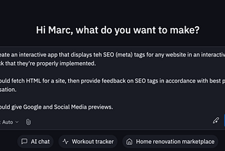 I started building an SEO Analyser with a simple prompt in Replit: “Create an SEO analysis tool…
