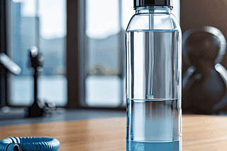 Clear Water Bottle with Straw-1