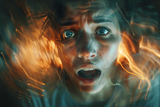 A girl having a panic attack