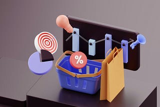 a basket with a target and a target in it