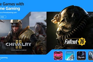 Prime Gaming April Content Update: Fallout 76, Chivalry 2, Faraway 2: Jungle Escape and More