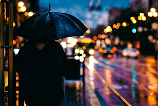 Umbrella California St rain